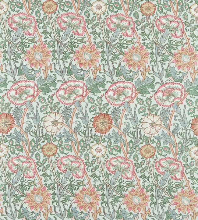 Pink & Rose Fabric by Morris & Co in Eggshell/Rose | Jane Clayton