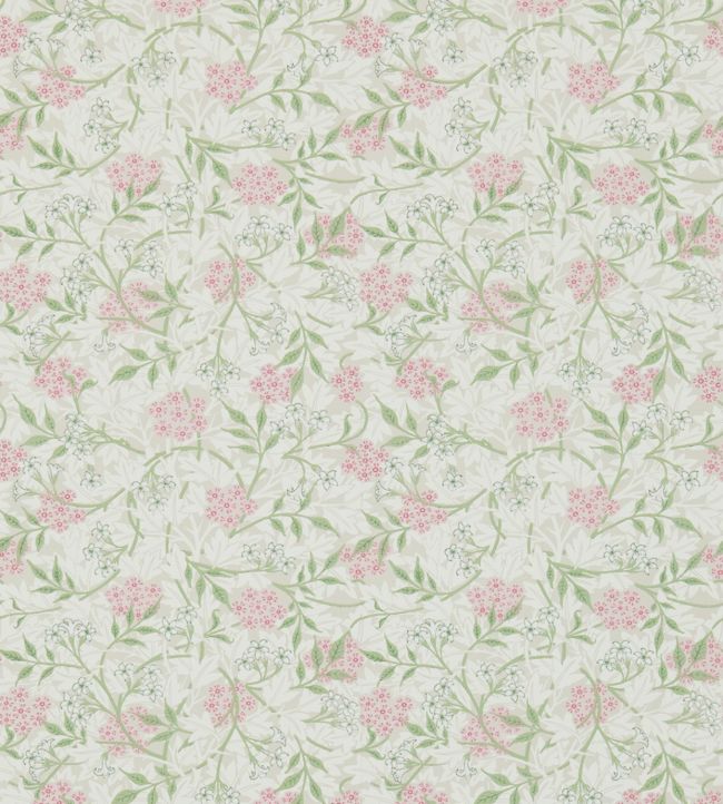 Jasmine Wallpaper by Morris & Co in Blossom Pink/Sage | Jane Clayton