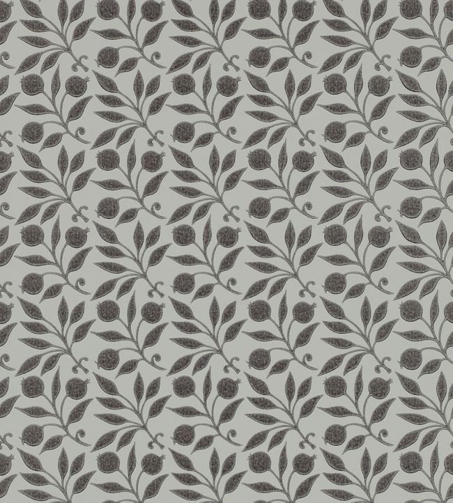 Rosehip Wallpaper by Morris & Co in Black | Jane Clayton