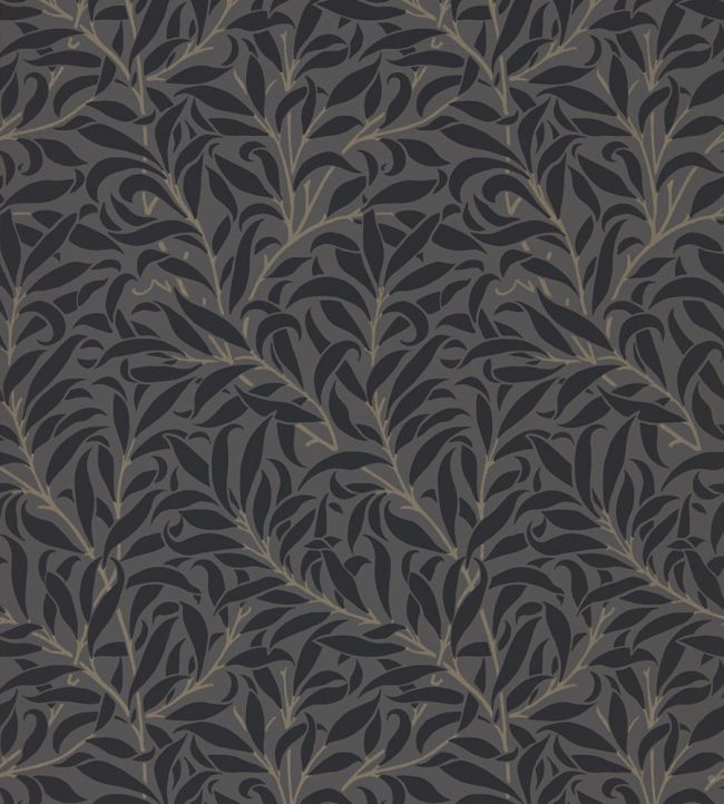 Pure Willow Bough Wallpaper by Morris & Co in Charcoal/Black | Jane Clayton