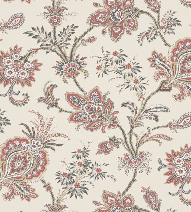 Mughal Trail Wallpaper in Cinnabar by Warner House | Jane Clayton