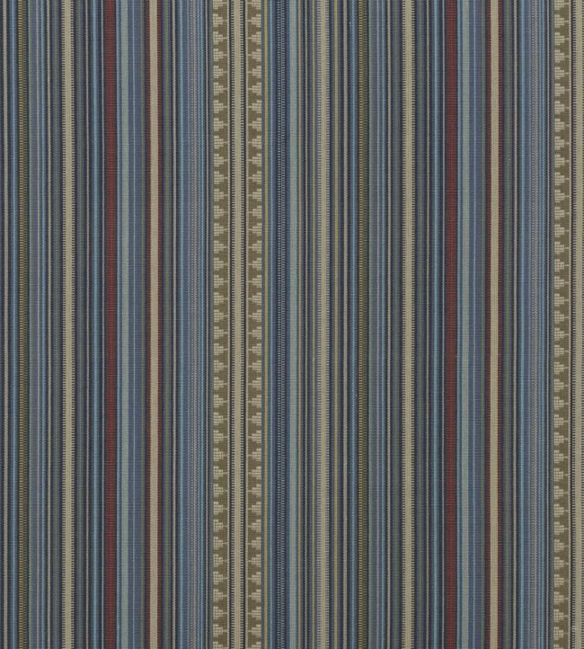 Pageant Stripe Fabric by Mulberry Home in Indigo | Jane Clayton