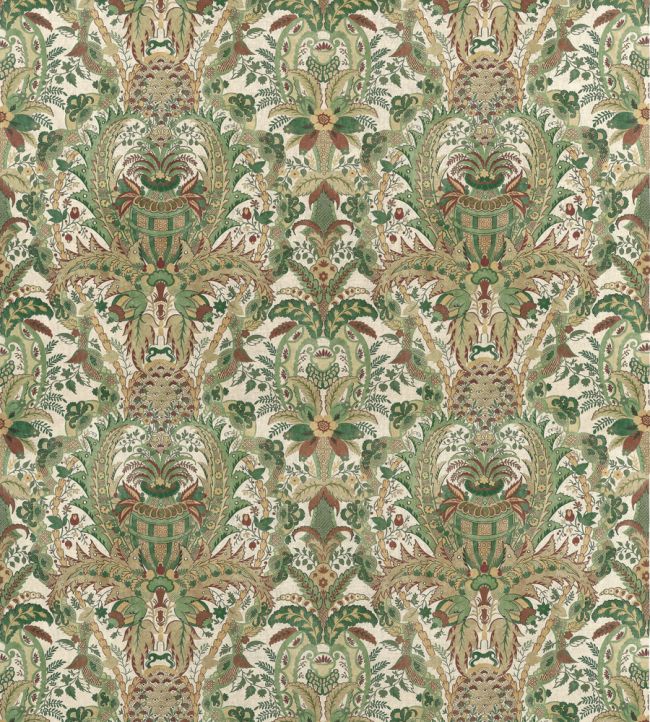 Narbeth Fabric by Anna French Natural & Green