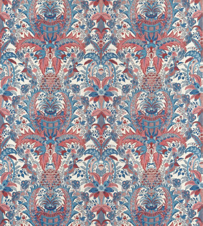 Narbeth Fabric by Anna French Red & Blue