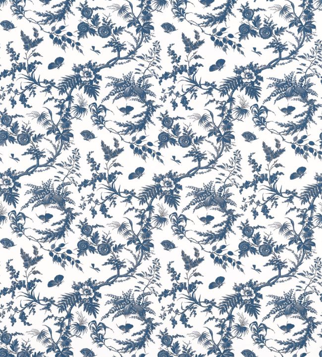 Newlands Toile Fabric by Anna French Blue