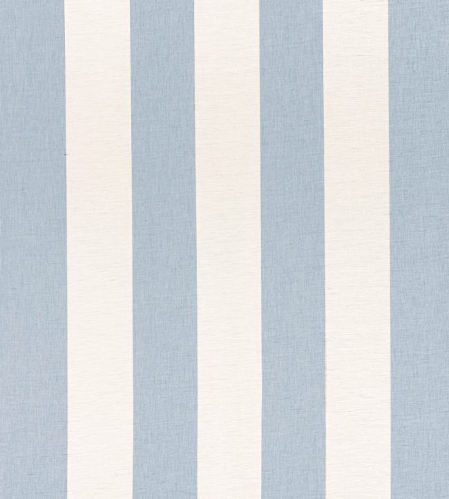 Newport Stripe Fabric by Thibaut Navy and Linen