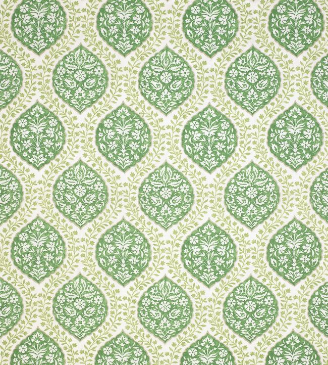 Marguerite Fabric by Nina Campbell in Green/Ivory | Jane Clayton