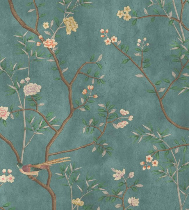 Chinoiserie Onism Wallpaper mural in Emerald by Woodchip & Magnolia ...