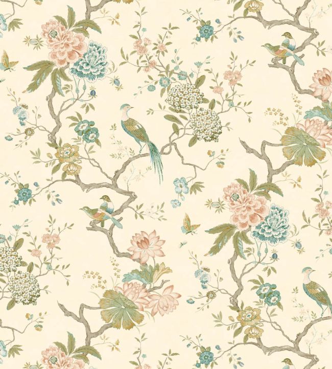 Oriental Bird Wallpaper in Antique by GP & J Baker | Jane Clayton