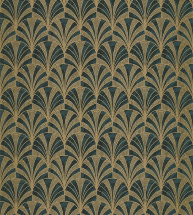 Palmette Wallpaper in Vert by Casadeco | Jane Clayton