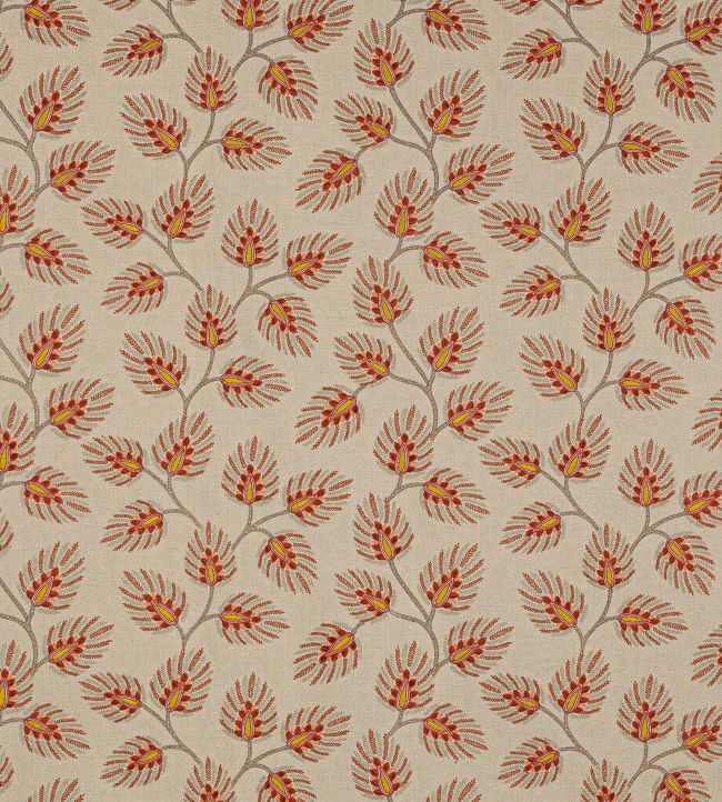 Peacock Leaf Fabric In Terracotta By Jane Churchill Jane Clayton