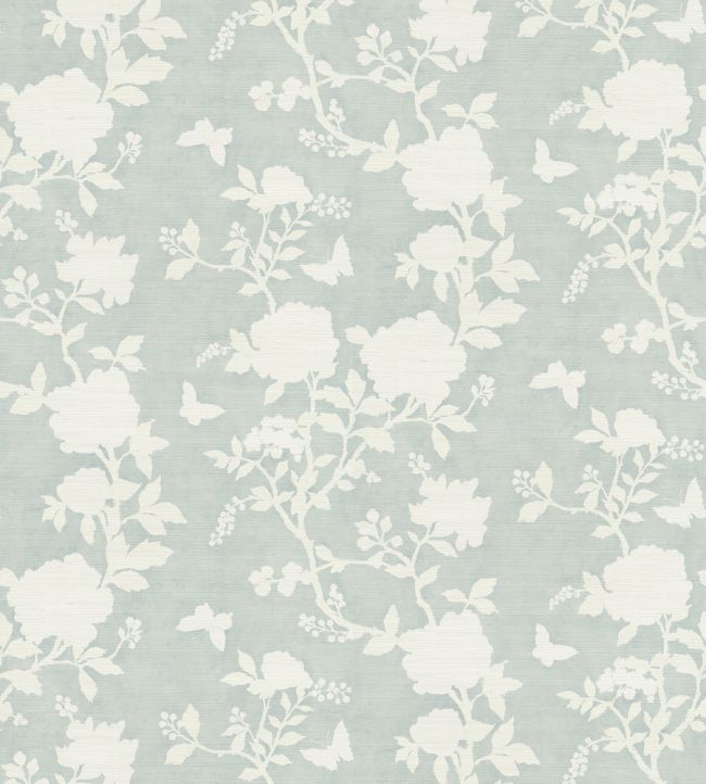 Pivoine Grasscloth Wallpaper in 01 Seacloud by Madeaux | Jane Clayton