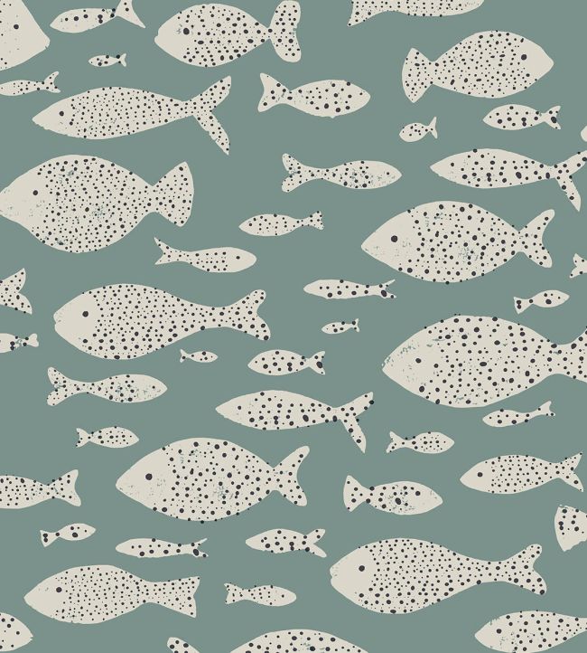 Polka Fish Wallpaper in 05 by Eijffinger