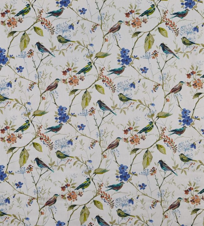 Birdsong Fabric by Prestigious Textiles in Sapphire | Jane Clayton