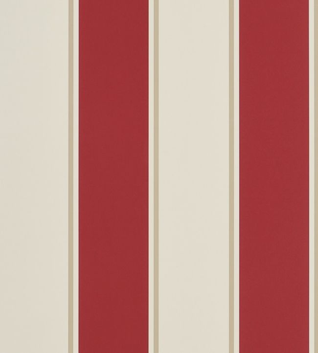 Mapleton Stripe Wallpaper by Ralph Lauren in Vermilion | Jane Clayton
