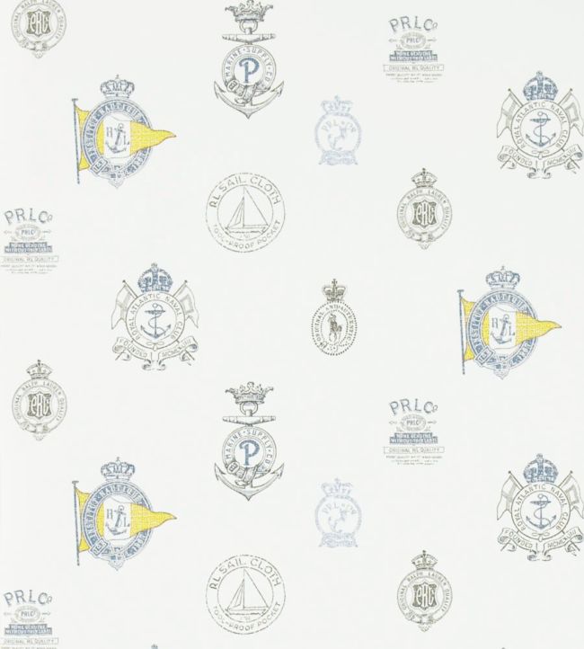 Rowthorne Crest Wallpaper by Ralph Lauren in Top Brass | Jane Clayton