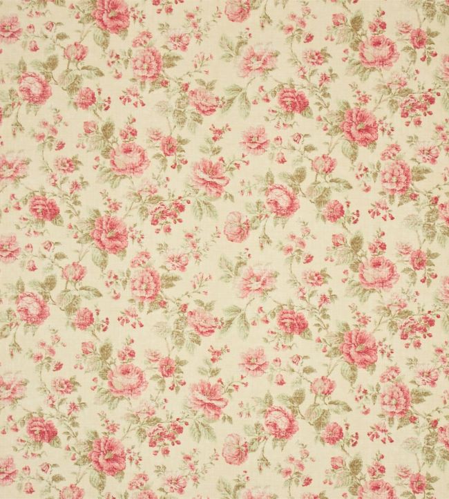 Reminiscence Fabric In Cream Red By Sanderson 