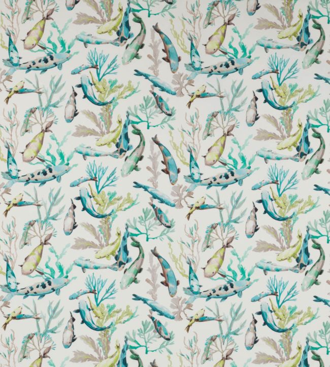 Salina Fabric in Aqua by Manuel Canovas | Jane Clayton