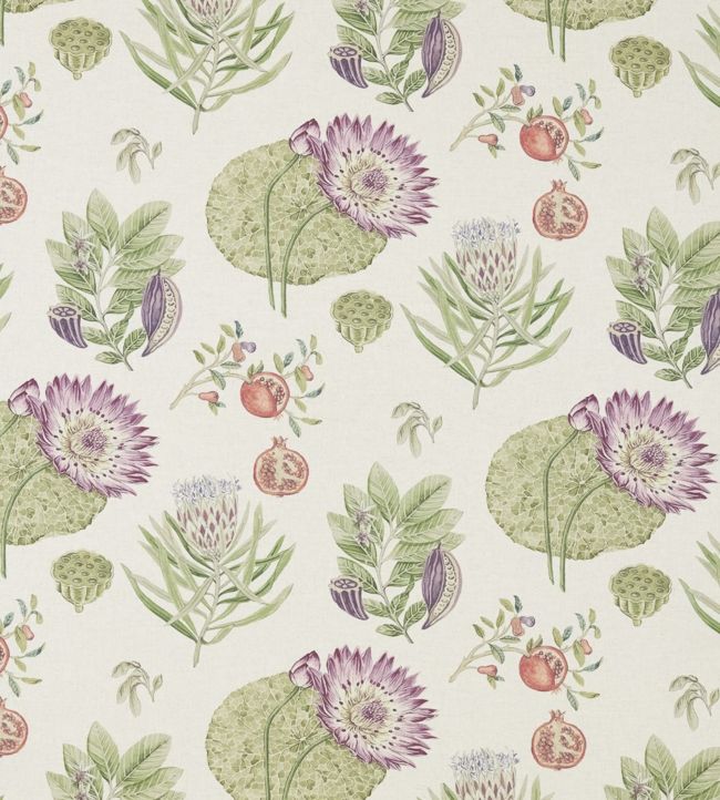 Lily Bank Fabric by Sanderson in Fig Forest | Jane Clayton