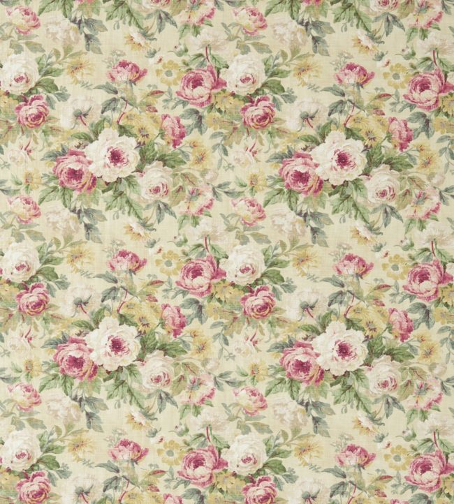 Amelia Rose Fabric by Sanderson in Crimson/Gold | Jane Clayton