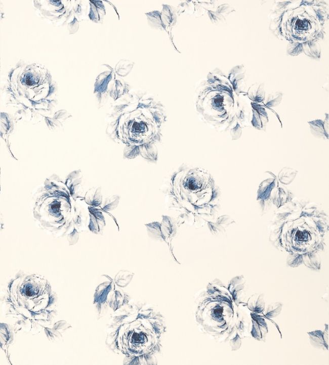 Rosa Fabric by Sanderson in Indigo | Jane Clayton