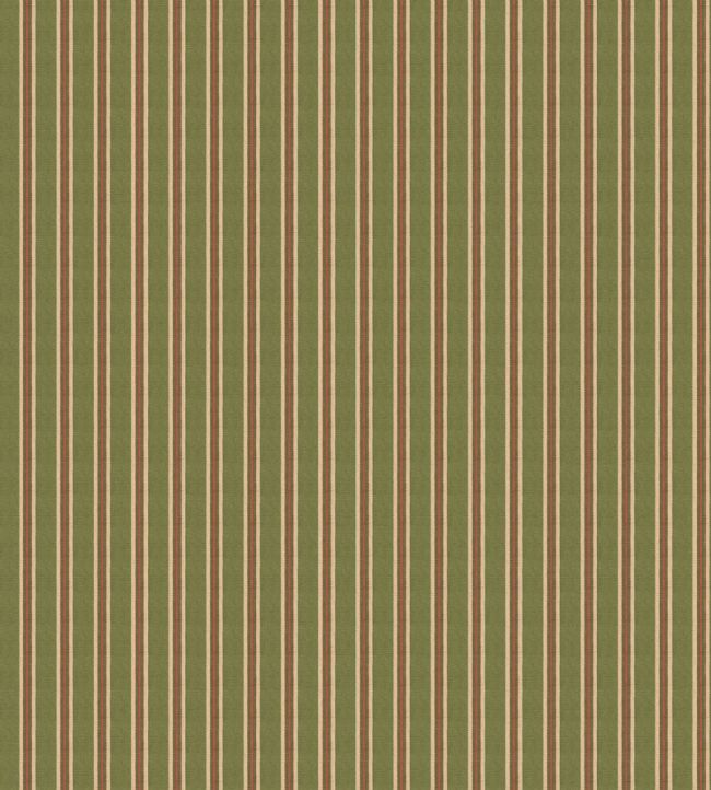 Somerton Stripe Wallpaper in Green by Mulberry Home | Jane Clayton