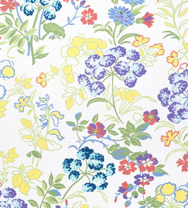 Spring Garden Fabric in Brights by Thibaut | Jane Clayton