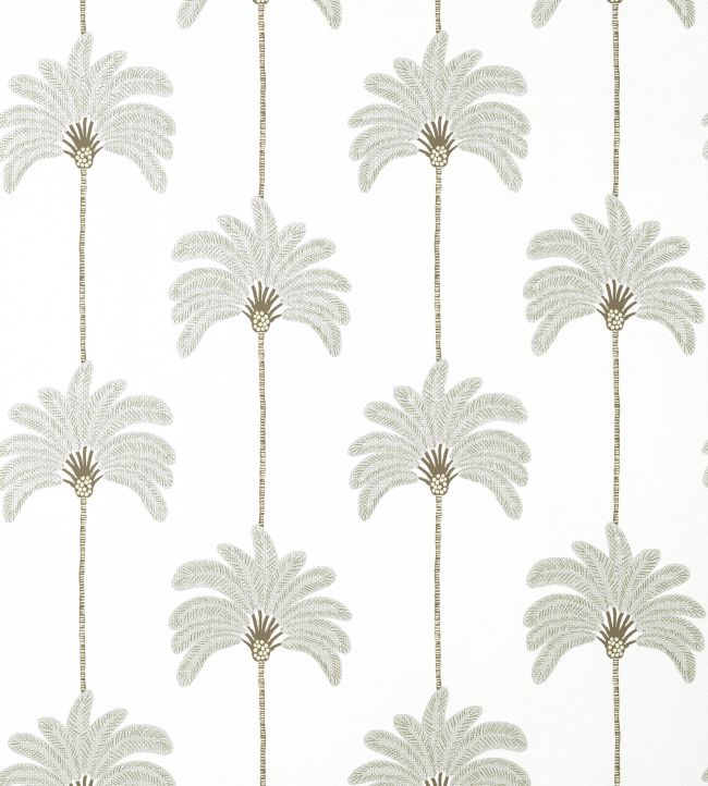 Sunset Boulevard Wallpaper in Metallic Silver by Thibaut | Jane Clayton