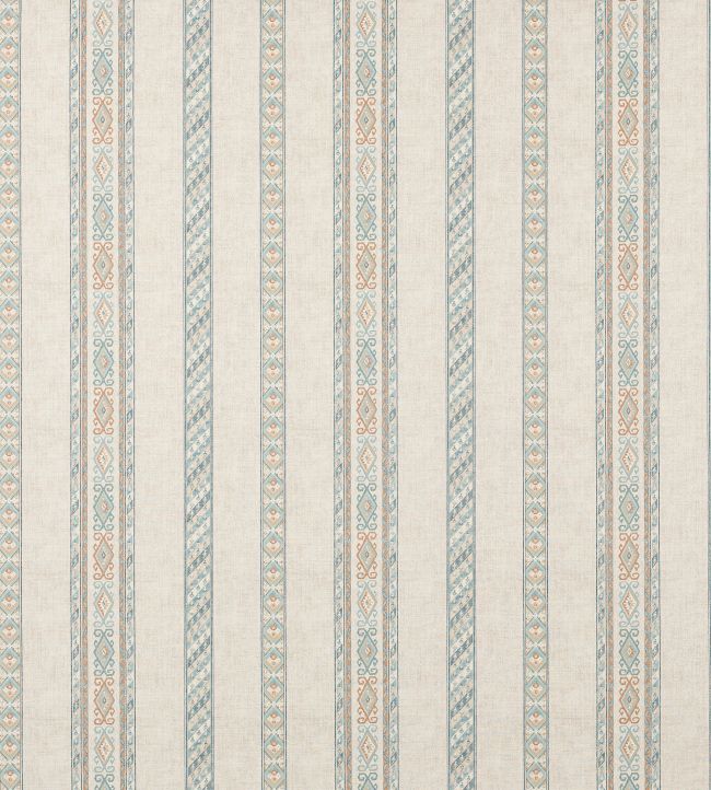 Tait Stripe Fabric in Old Blue by Colefax and Fowler | Jane Clayton