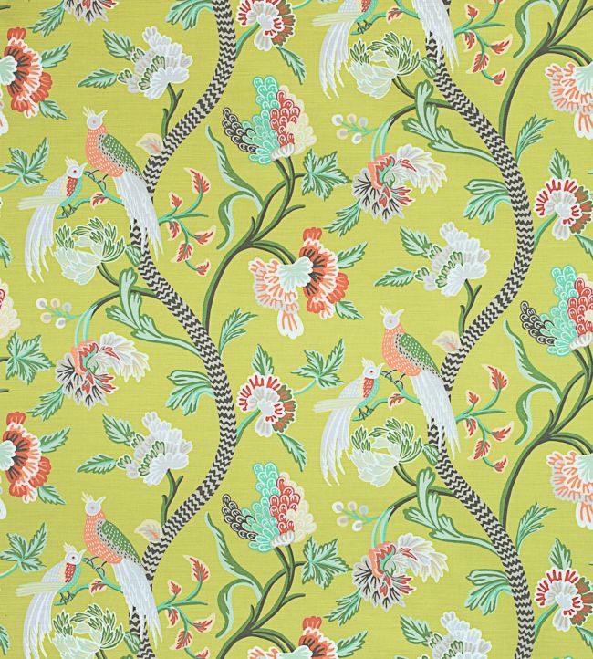 Janta Bazaar Fabric by Thibaut in Citron Green | Jane Clayton