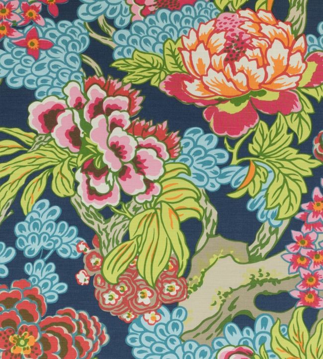 Honshu Fabric by Thibaut in Navy | Jane Clayton