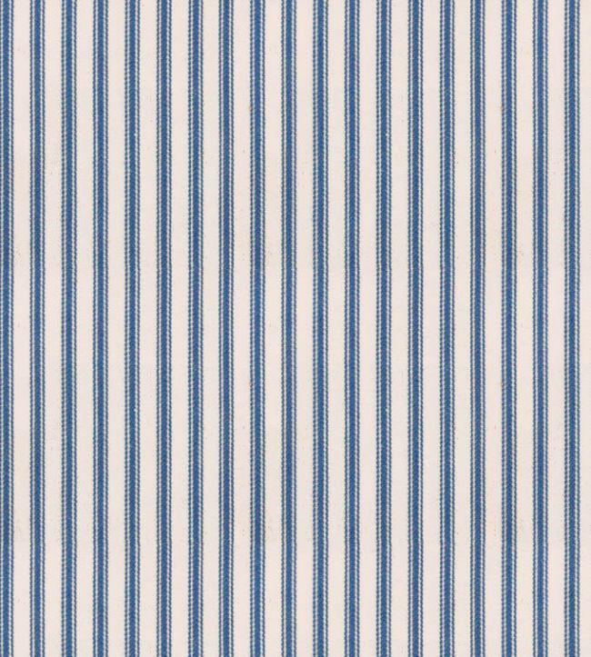 Ticking Stripe 1 Fabric by Ian Mankin in Indigo | Jane Clayton