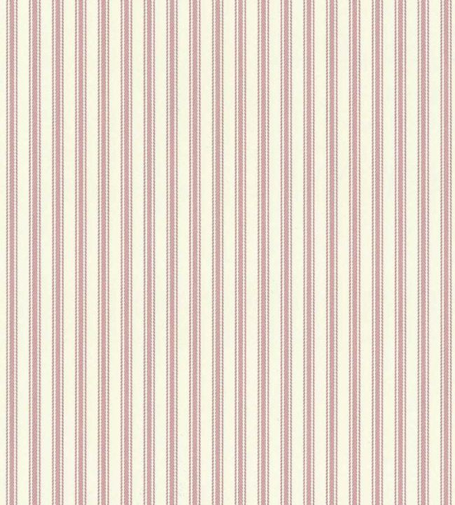 Ticking Stripe Wallpaper in Pink by Ian Mankin | Jane Clayton