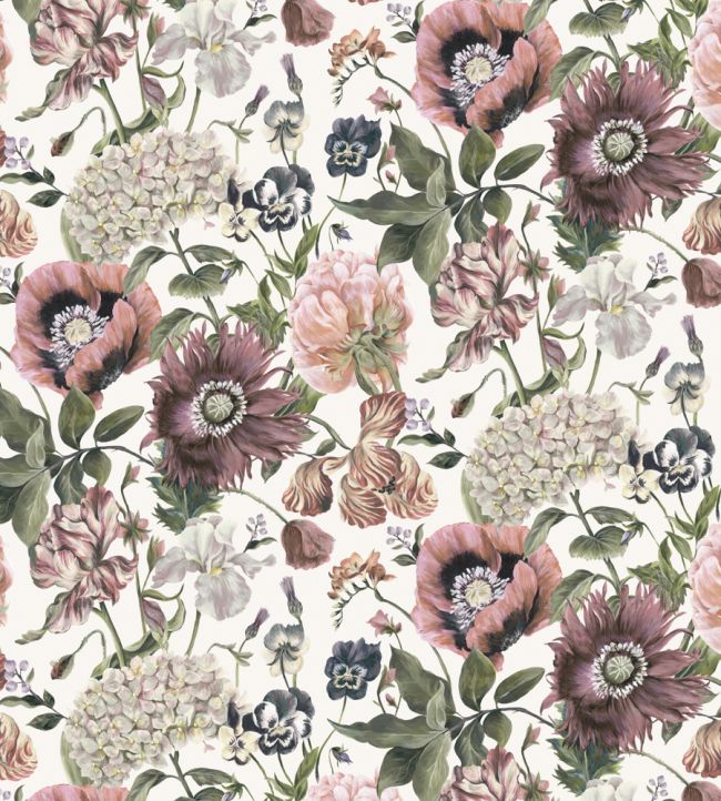 Titania Wallpaper in Rosehip By Osprey Home for Blendworth | Jane Clayton