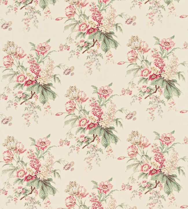 Tournier Fabric By Sanderson In Strawberry Cream 