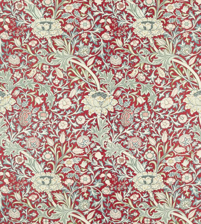 Trent Fabric in Madder/Webbs Blue by Morris & Co | Jane Clayton