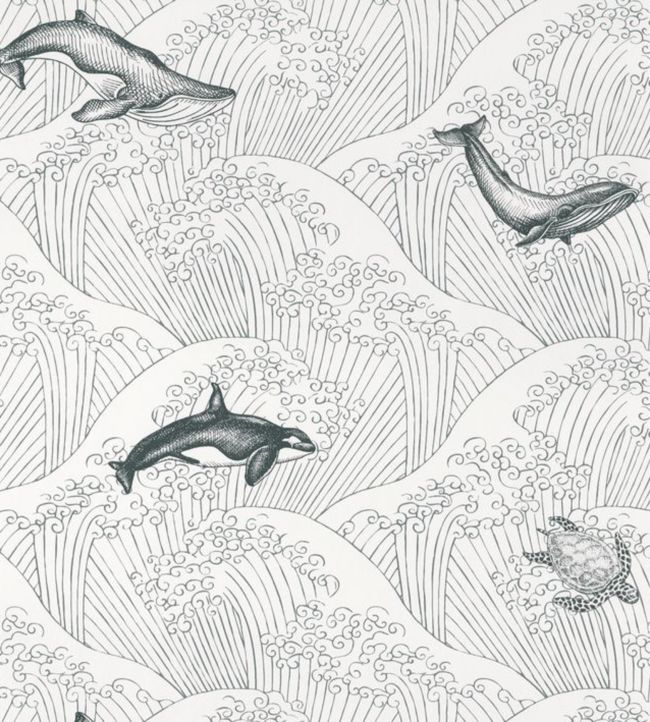 Under The Sea Wallpaper in Noir Et Blanc by Caselio Jane Clayton