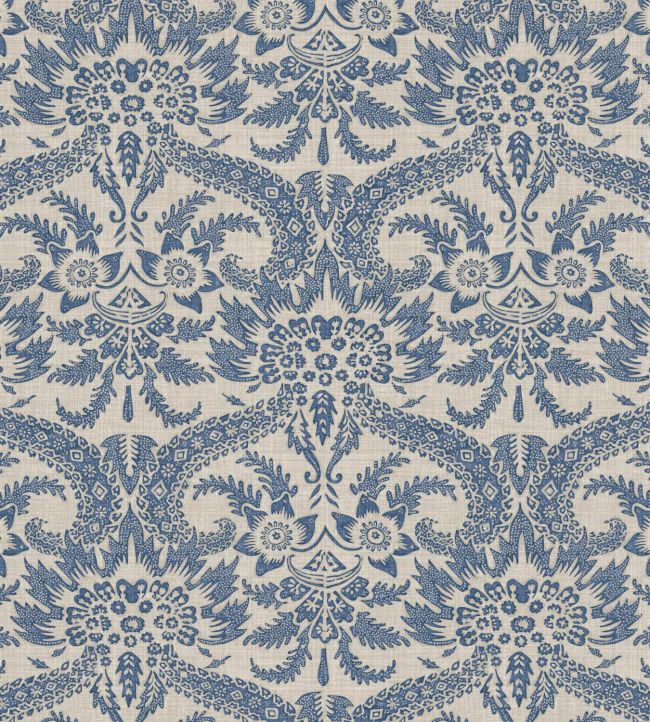 Versailles Wallpaper in Blue by Warner House | Jane Clayton