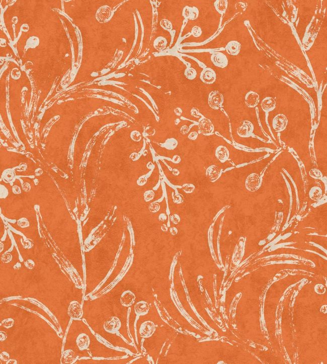 Happy Glamper Wallpaper in Clementine and Magenta – Lust Home