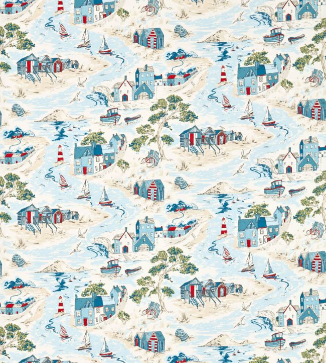 Waterfront Fabric in Marine by Studio G | Jane Clayton