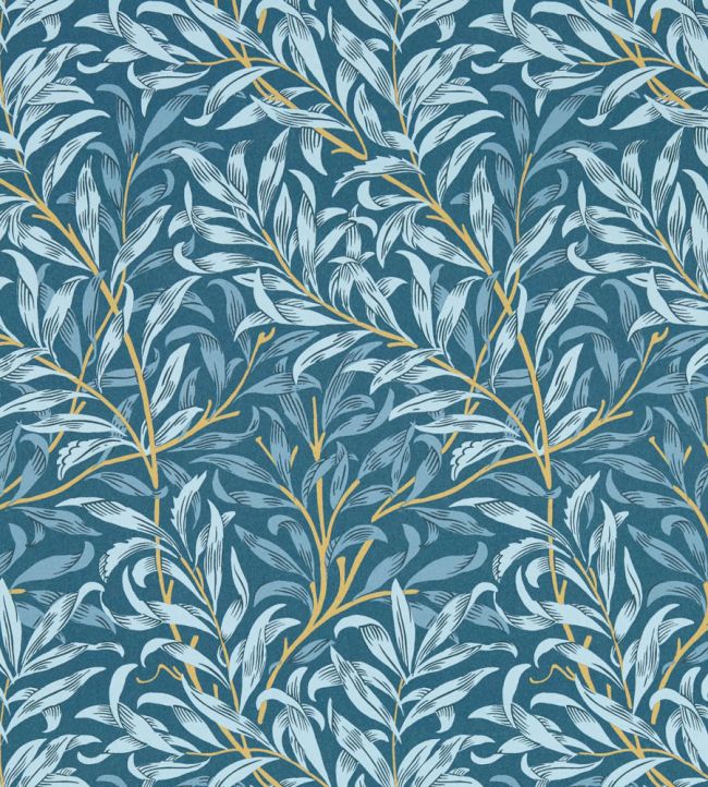 Willow Boughs Wallpaper in Denim by Clarke & Clarke