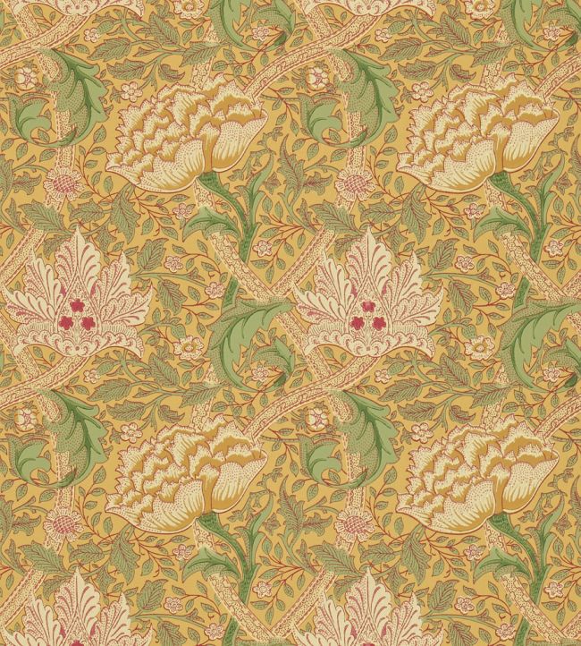 Windrush Wallpaper in Gold/Thyme by Morris & Co | Jane Clayton