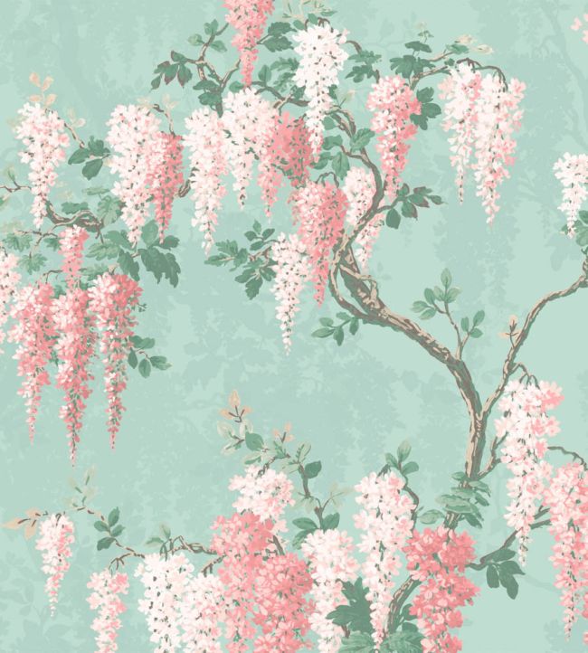 Wisteria Wallpaper in Botanical Mint by Woodchip & Magnolia | Jane Clayton