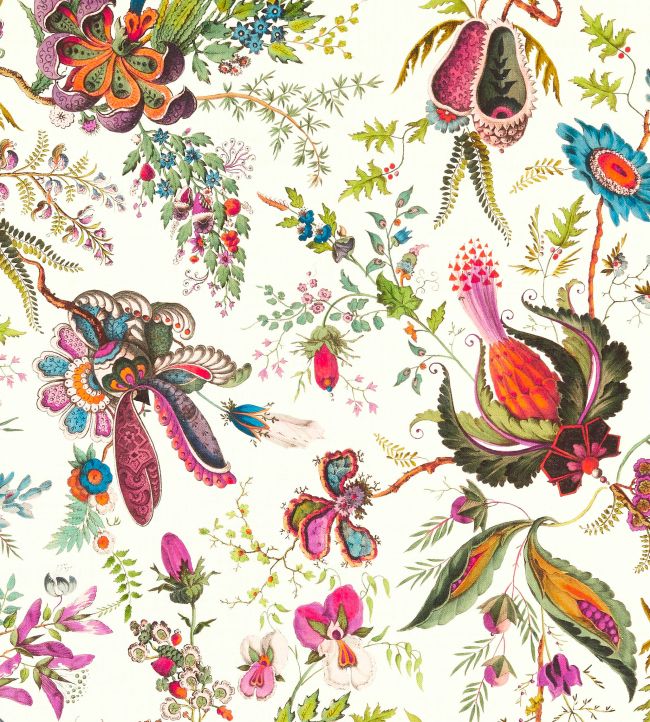 Wonderland Floral Fabric in Spinel/Peridot/Pearl by Harlequin | Jane ...