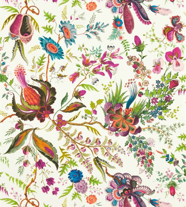 Wonderland Floral Wallpaper in Spinel/Peridot/Pearl by Harlequin | Jane ...