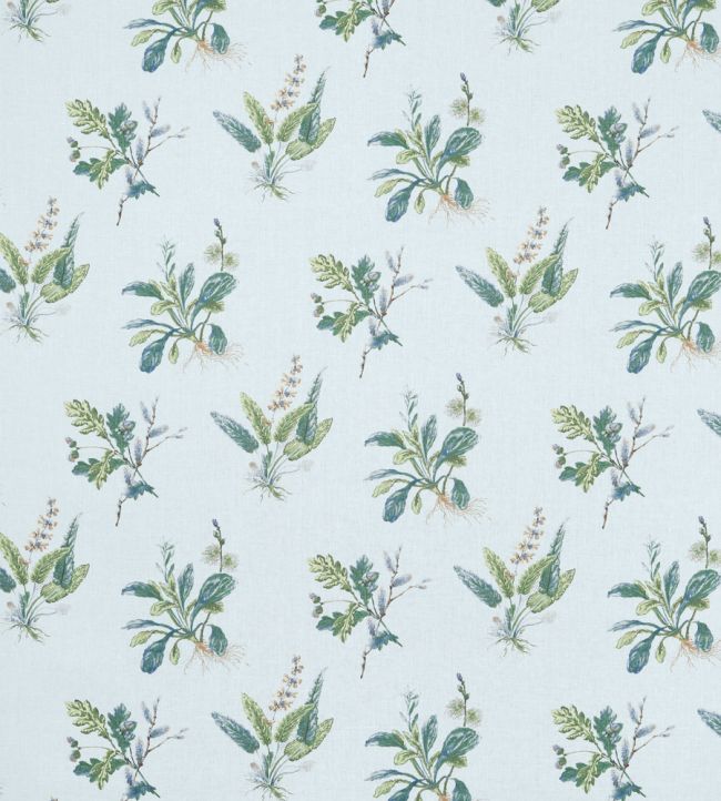 Woodland Fabric by Anna French Blue & Green