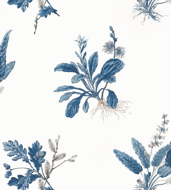 Woodland Wallpaper by Anna French Blue