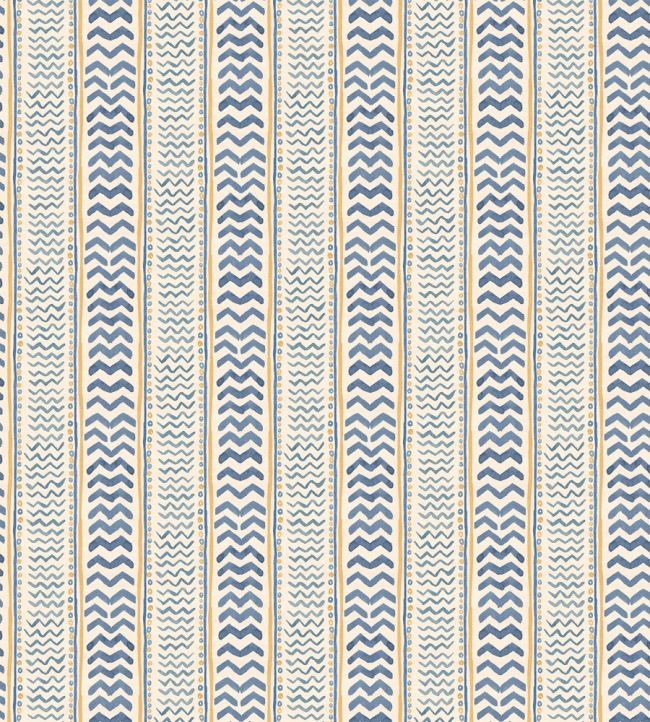 Wriggle Room Wallpaper by GP & J Baker Blue/Yellow