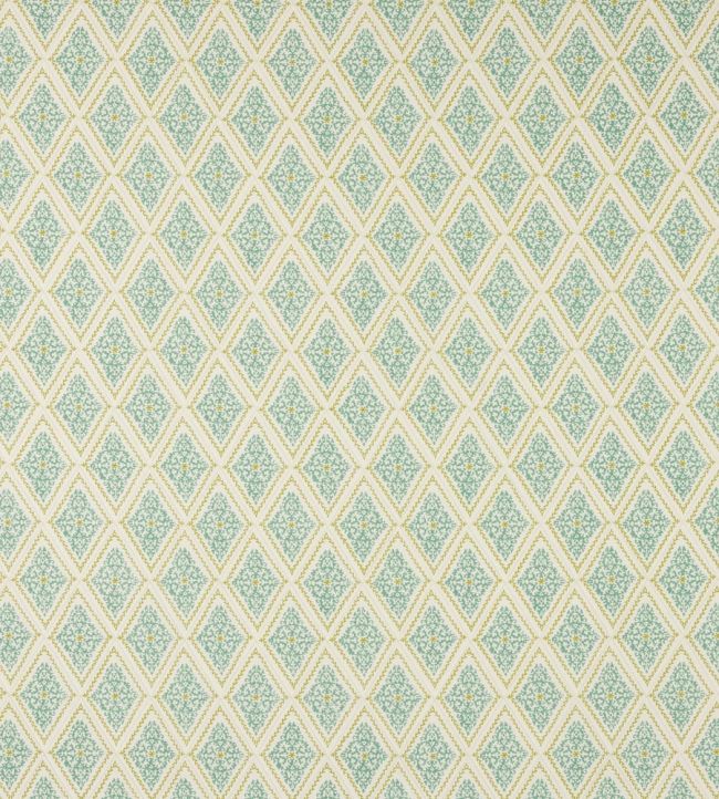 Zadie Fabric in Aqua/Lime by Jane Churchill | Jane Clayton