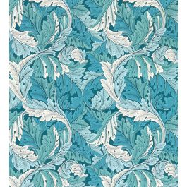 Acanthus Wallpaper in Teal by Clarke & Clarke | Jane Clayton